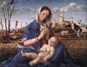 BELLINI, Giovanni Madonna of the Meadow (Madonna del prato) gh Spain oil painting artist